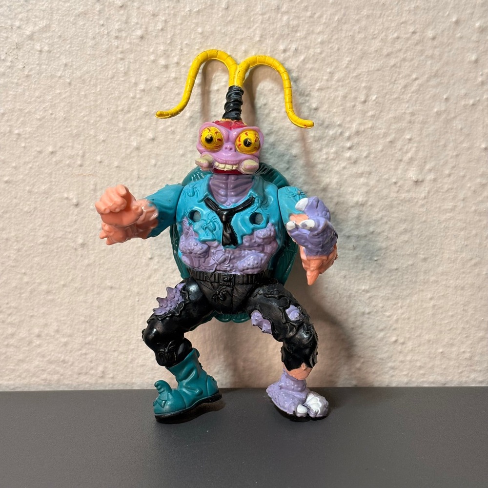 Playmates TMNT Action Figure Unisex 5in Teal Good 1990 Scumbug Mutant Cockroach